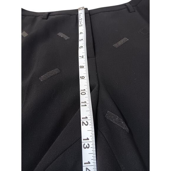 AKRIS Wide Leg Double Face Wool Pants 12 Ankle 33x26 Embellished Dressy Career - Picture 6 of 14